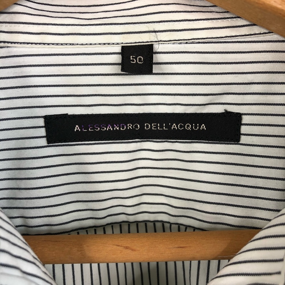 Alessandro Dell'acqua Frayed Striped Button Shirt - Picture 8 of 8